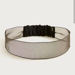 J. Crew Black Sheer Mesh Headband